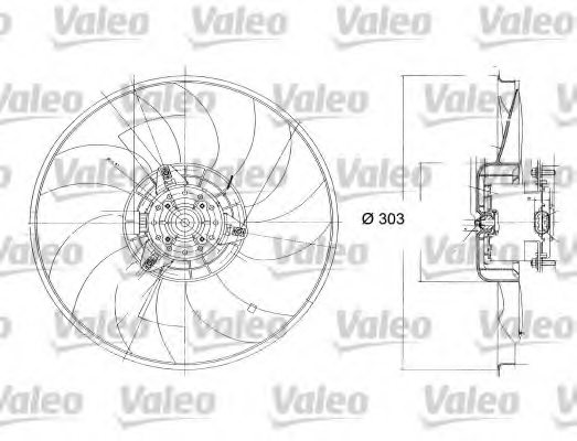 VALEO 698324 Fan, radiator